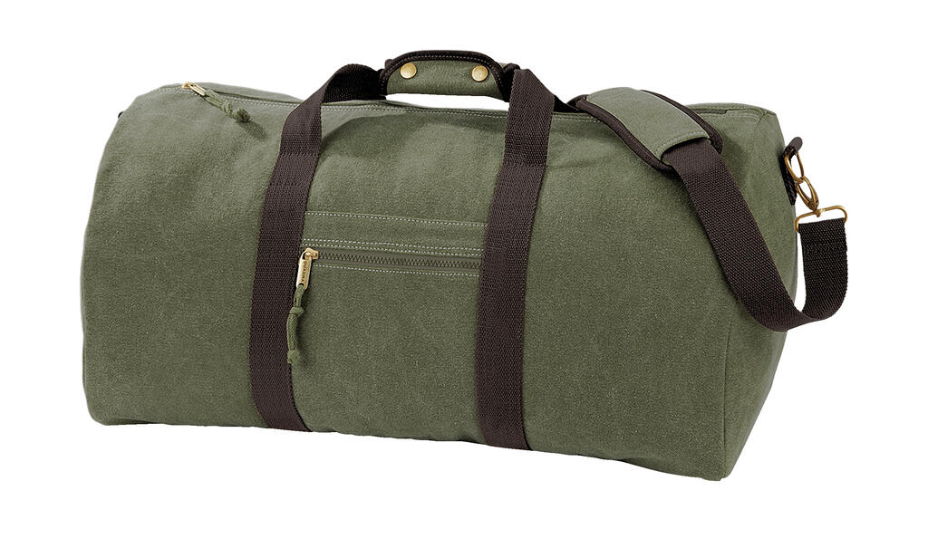  Vintage Canvas Holdall  in Farbe Vintage Military Green