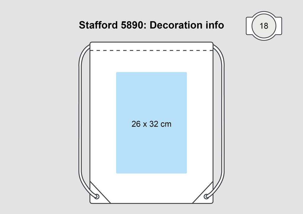 Stafford Drawstring Tote in Farbe White