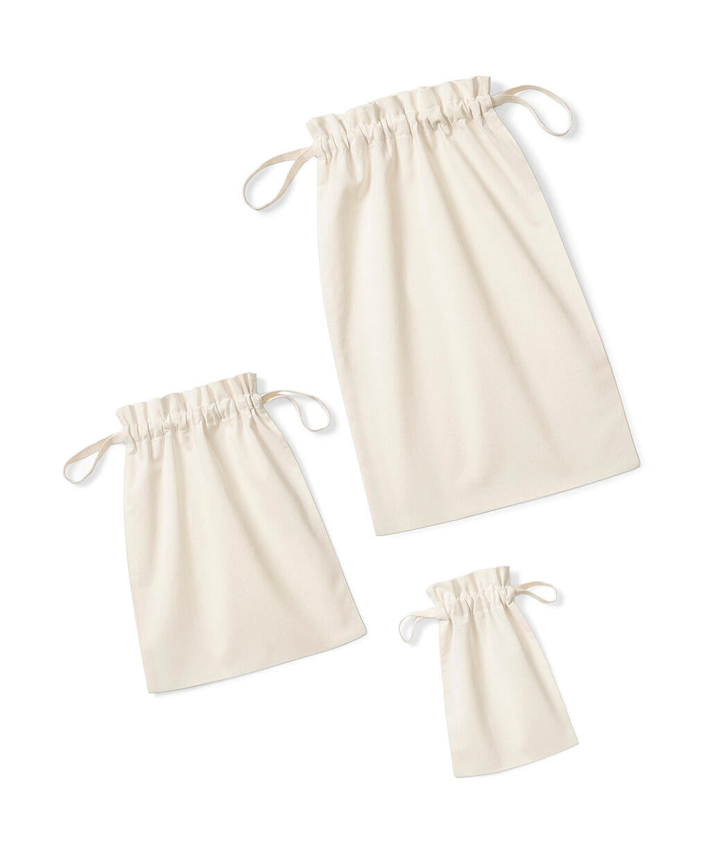  Organic Cotton Drawcord Bag in Farbe Natural