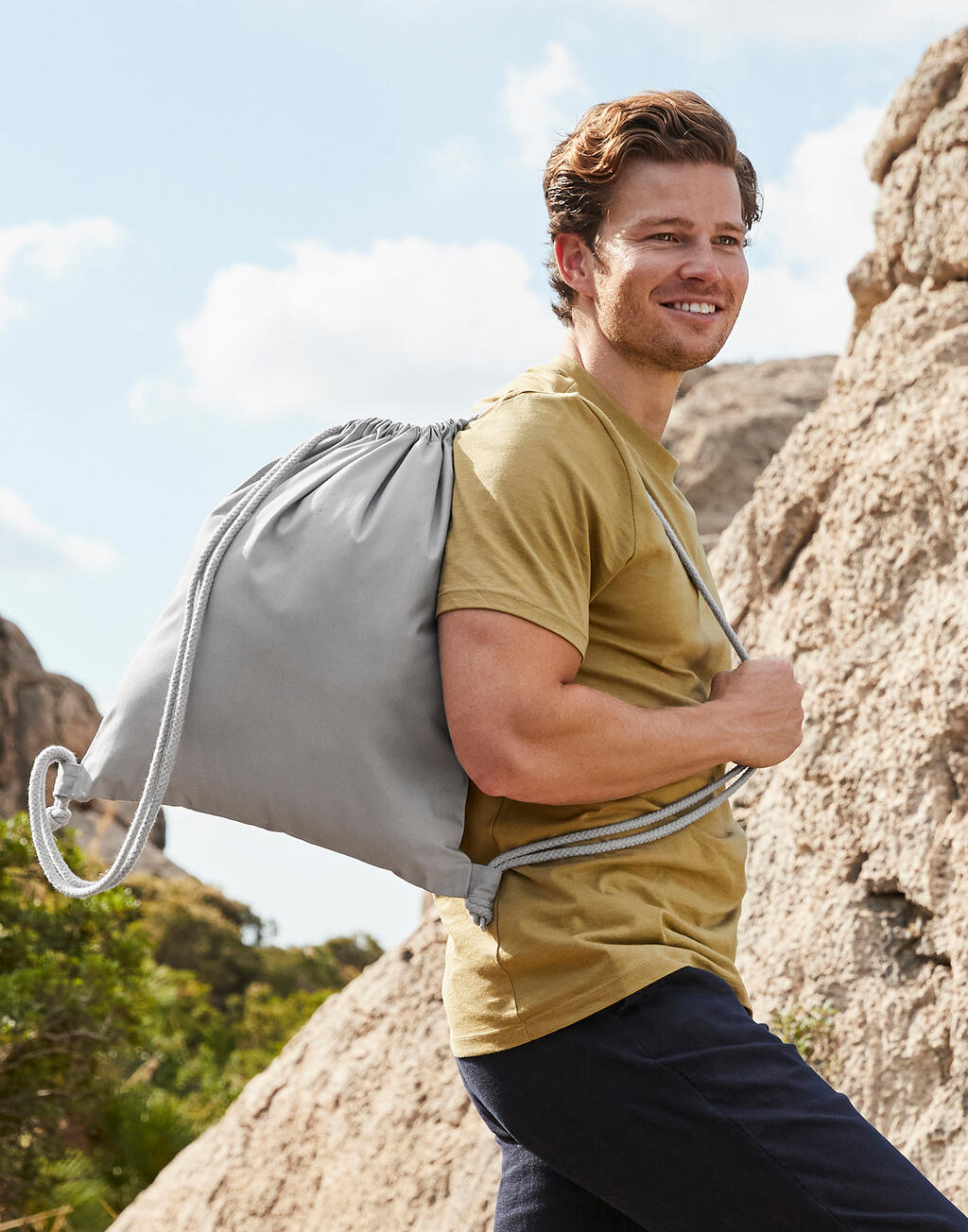  Organic Premium Cotton Gymsac in Farbe Natural