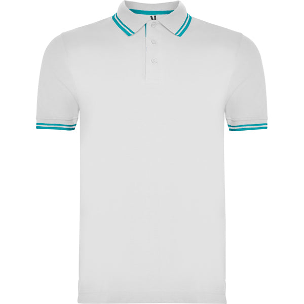 Poloshirt Montreal  in Farbe White/Turquoise