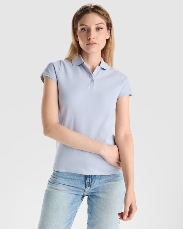 Poloshirt Star Woman  in Farbe White