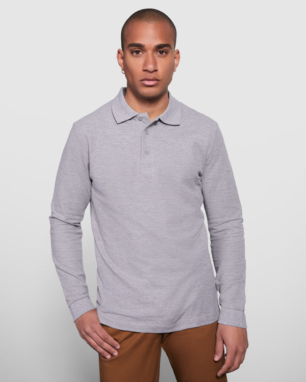 Langärmeliges Poloshirt Estrella  in Farbe White