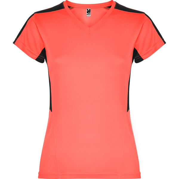 T-Shirt Suzuka Fluor Coral/Black in Farbe Fluor Koral/Black