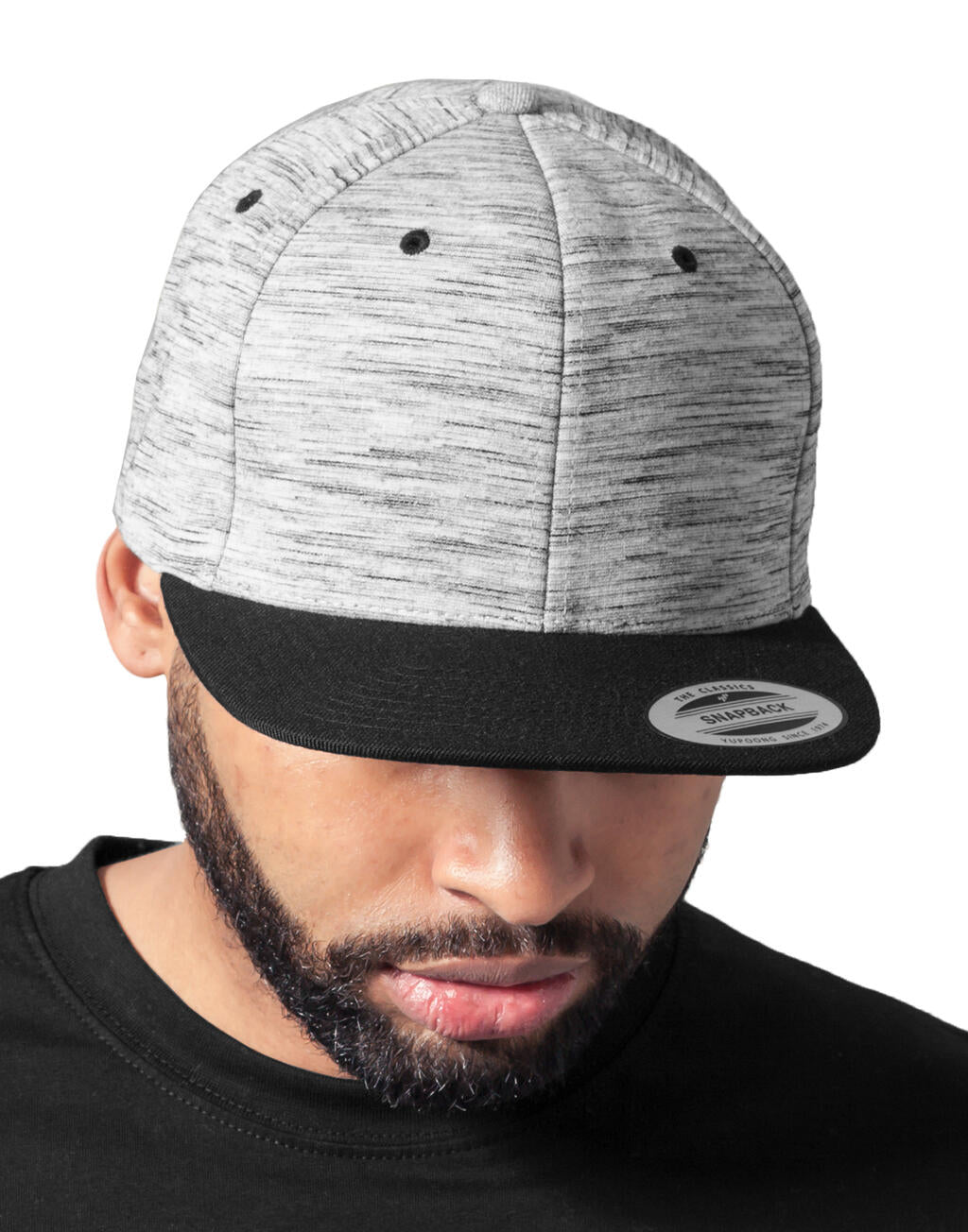 Stripes Melange Crown Snapback - ShirtStore