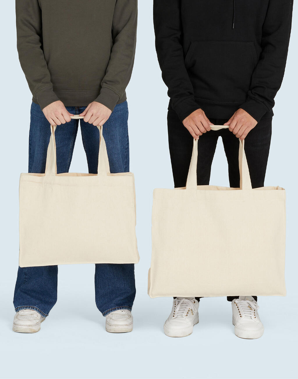 Canvas Wide Shopper with Fold LH - ShirtStore