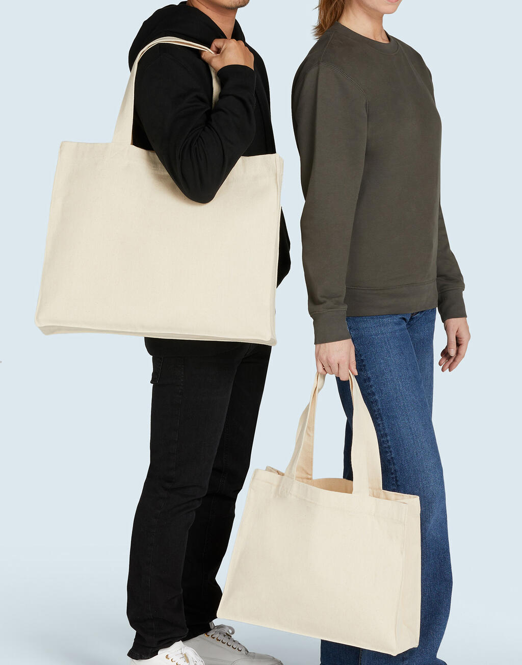 Canvas Wide Shopper with Fold LH - ShirtStore