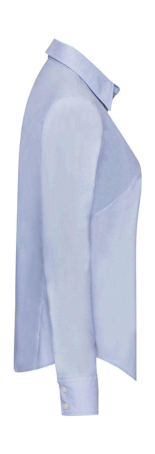  Ladies' Oxford Shirt LS in Farbe White