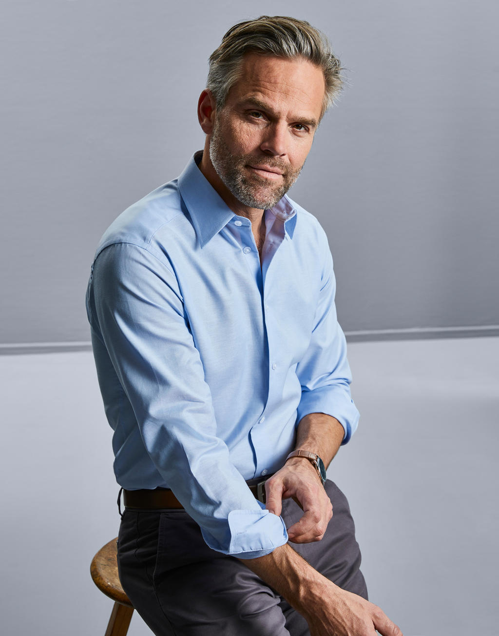  Oxford Shirt LS in Farbe White
