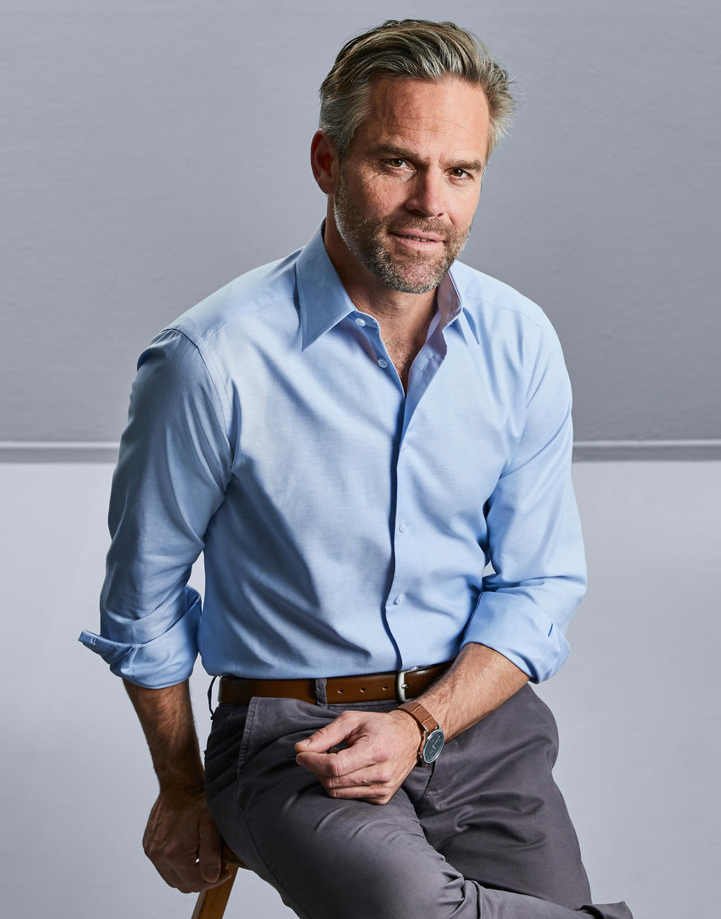  Oxford Shirt LS in Farbe White
