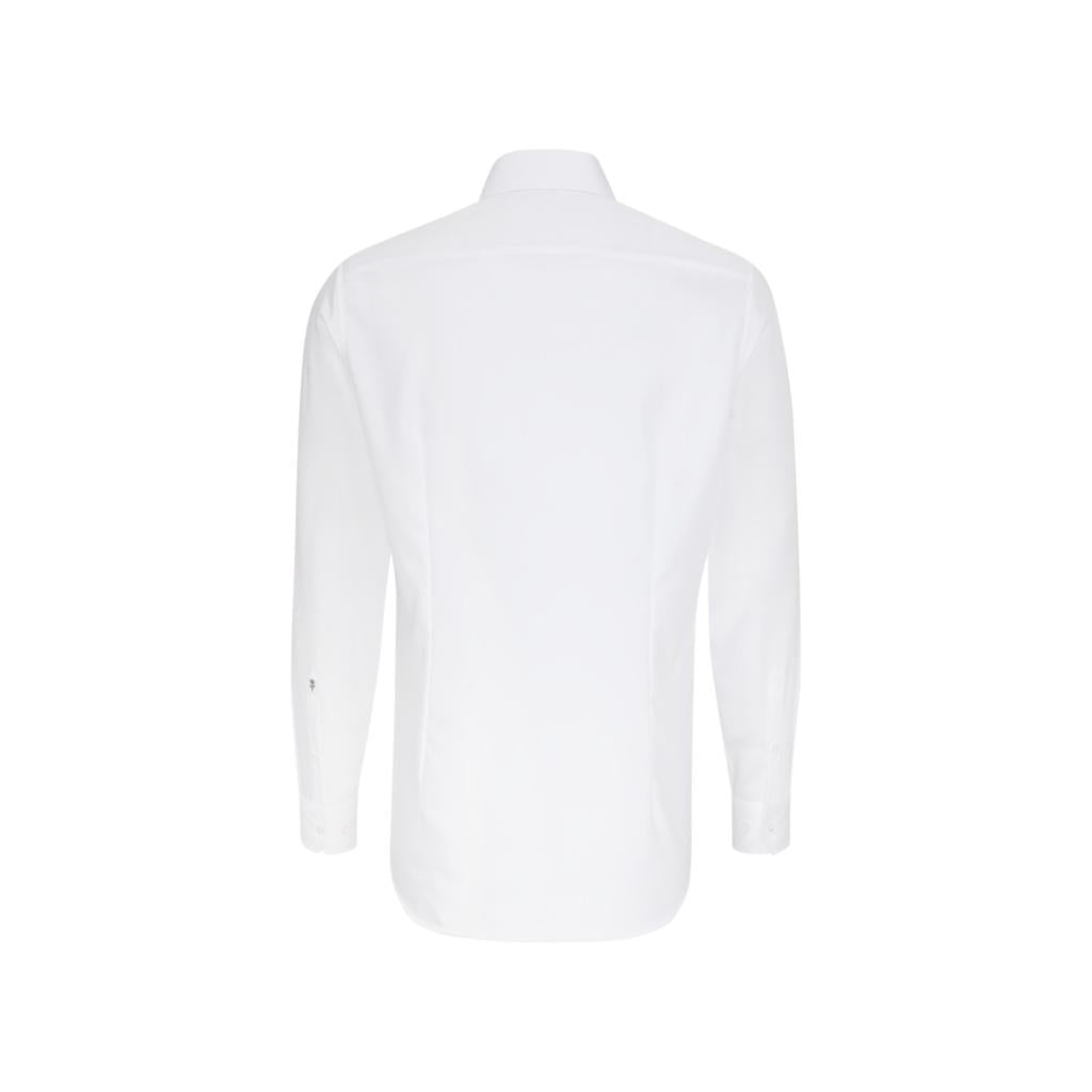  Seidensticker Slim Fit 1/1 Twill Business Kent in Farbe White