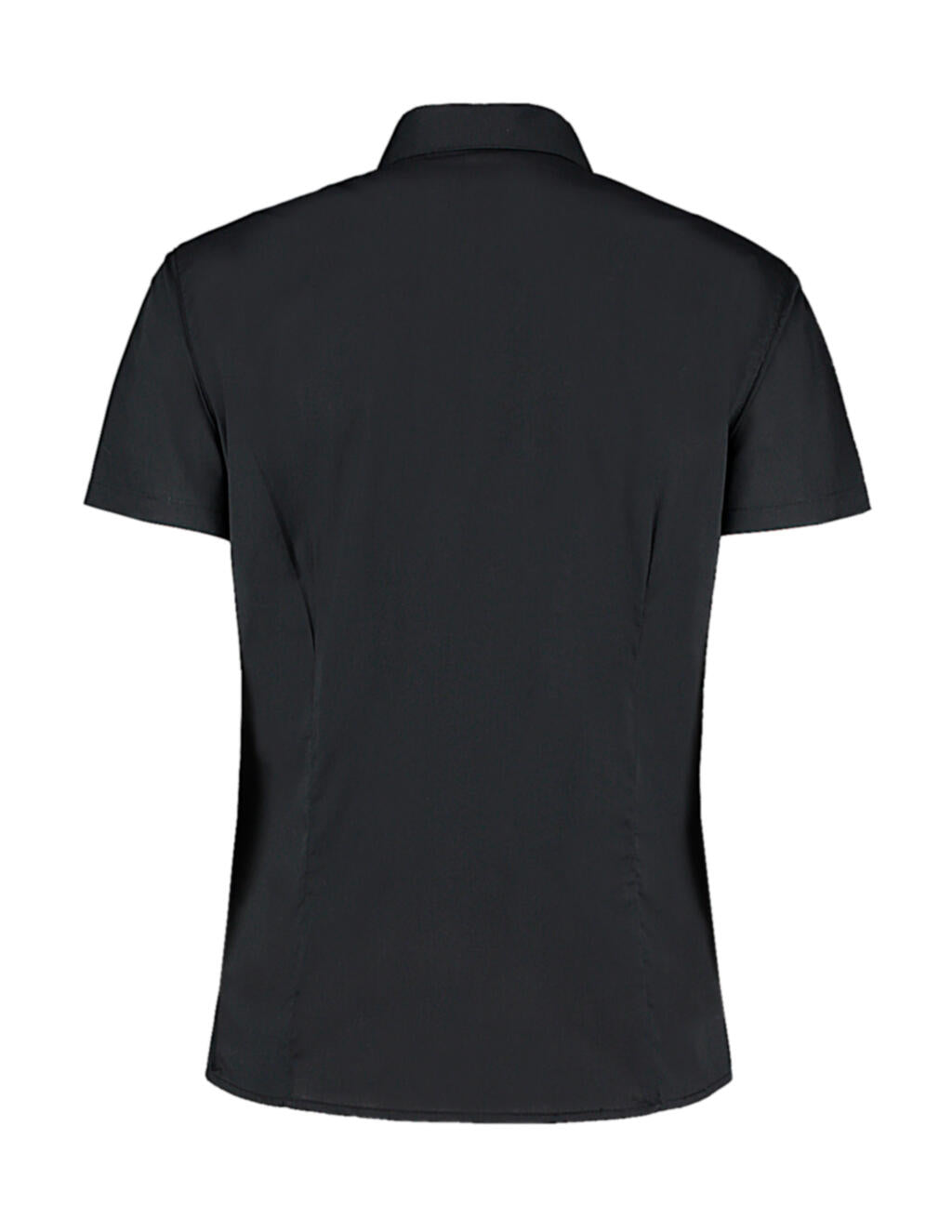 Women's Tailored Fit Mandarin Collar SSL in Farbe Black
