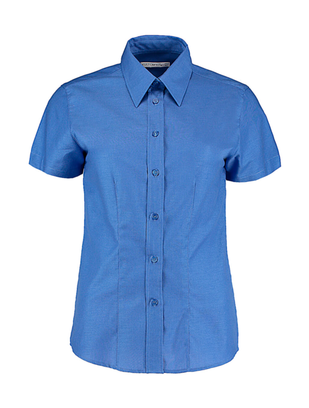  Women's Tailored Fit Workwear Oxford Shirt SSL in Farbe Italian Blue