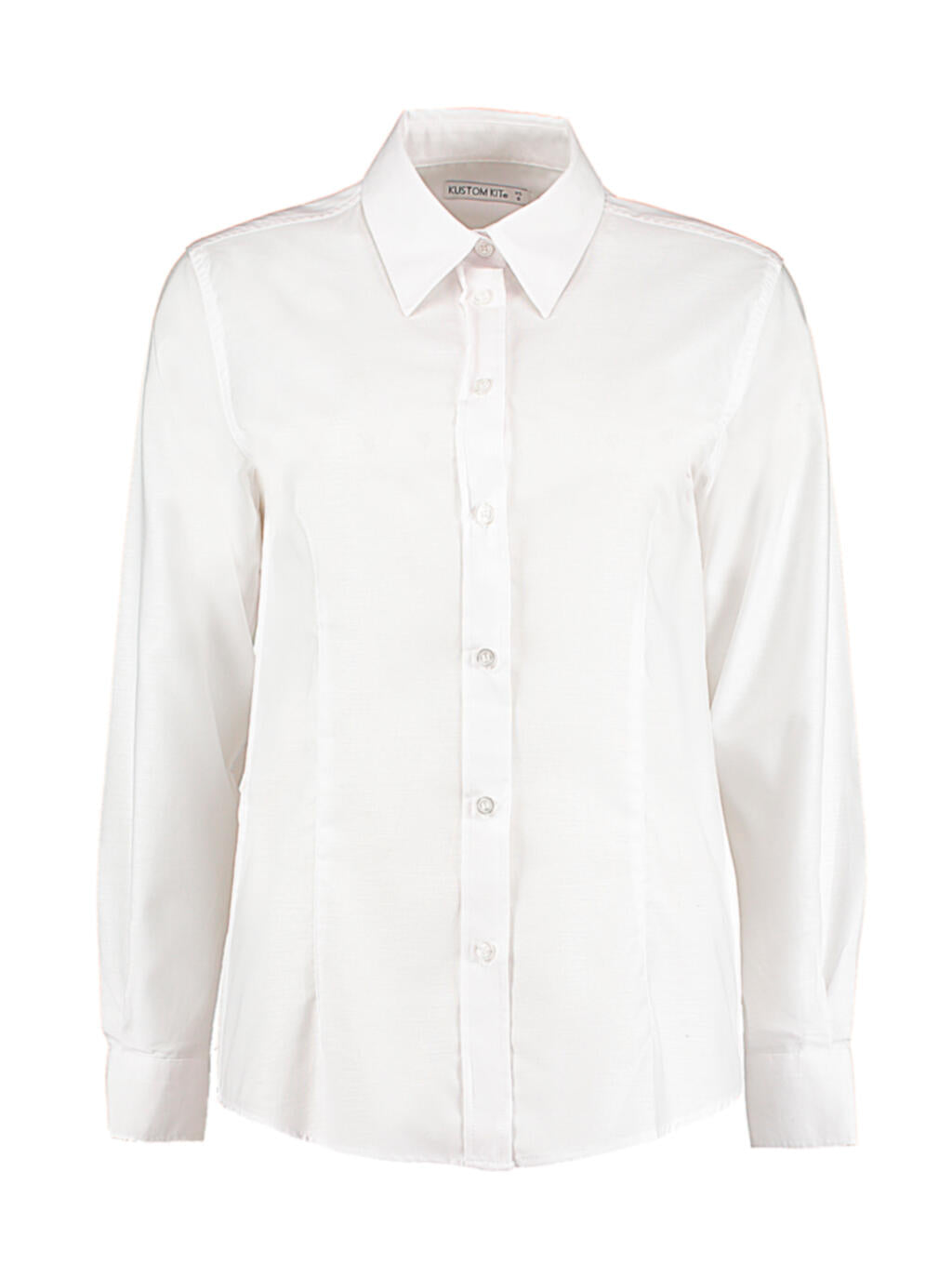  Women's Tailored Fit Workwear Oxford Shirt in Farbe White
