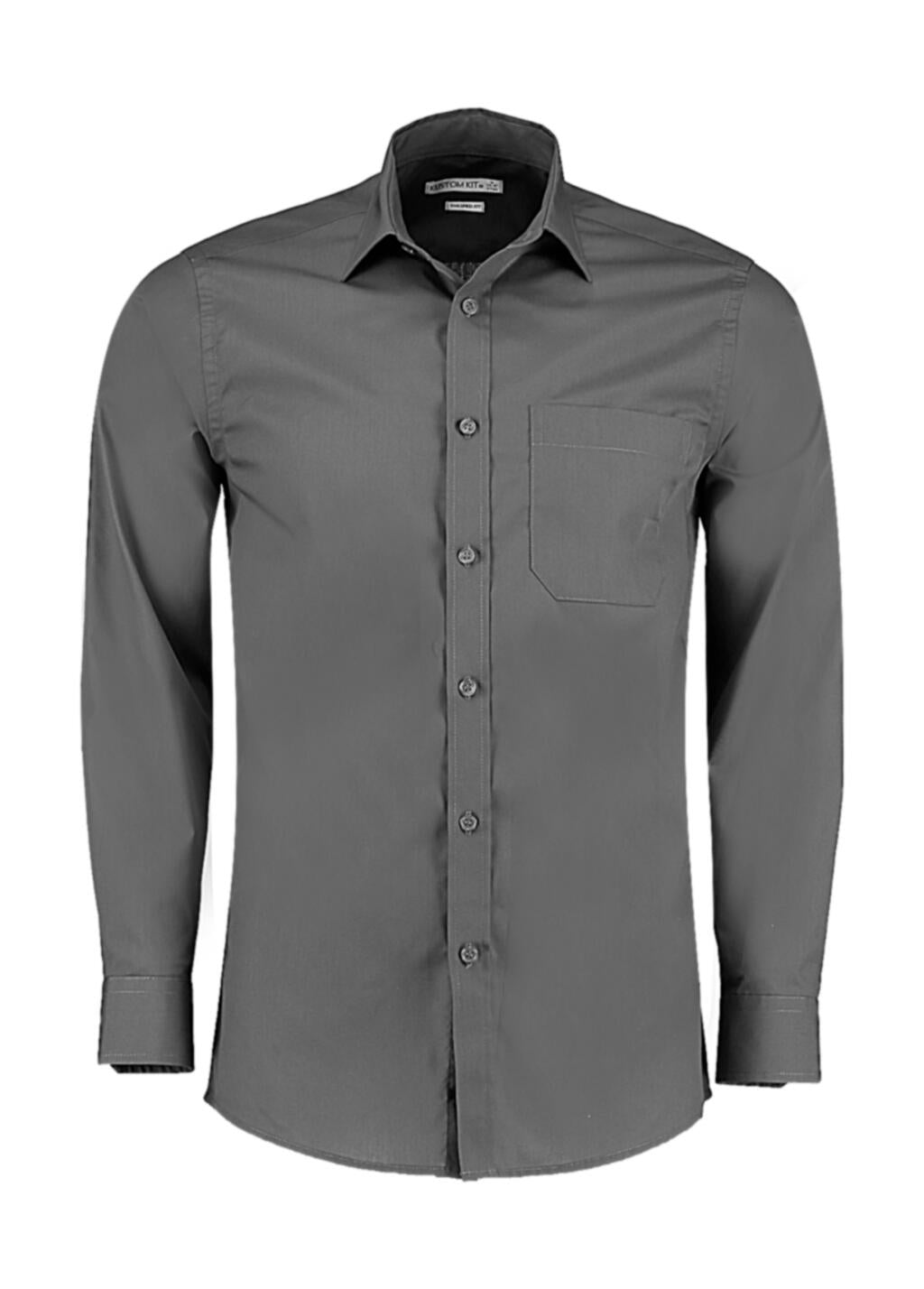 Tailored Fit Poplin Shirt in Farbe Graphite