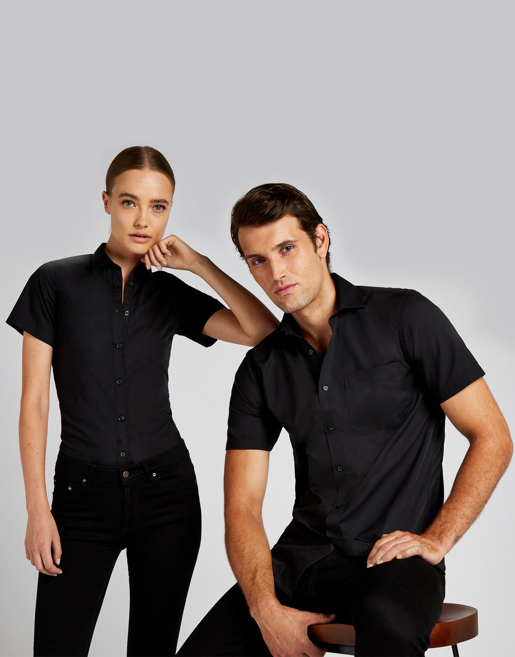  Women's Tailored Fit Poplin Shirt SSL in Farbe White