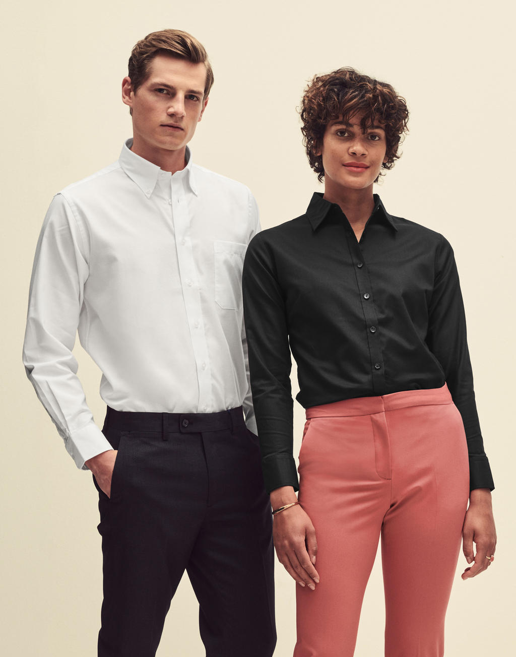  Oxford Shirt LS in Farbe White