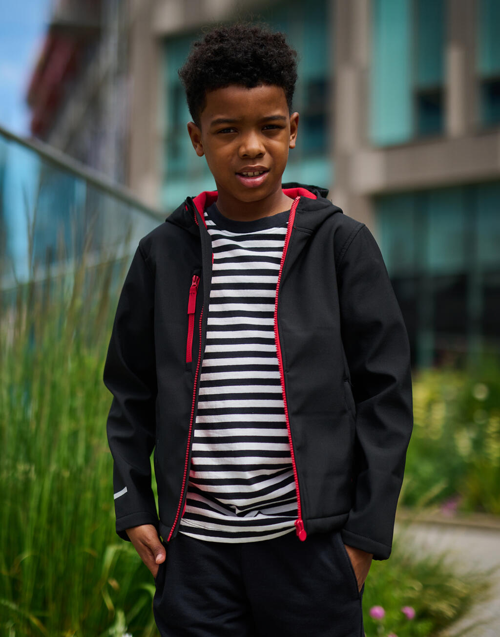 Junior Ablaze 3-Layer Hooded Softshell - ShirtStore