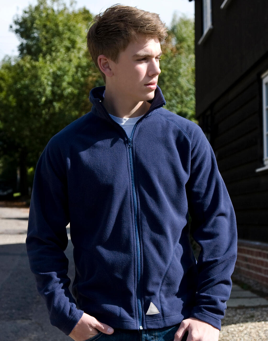  Junior/Youth Microfleece Top in Farbe Black