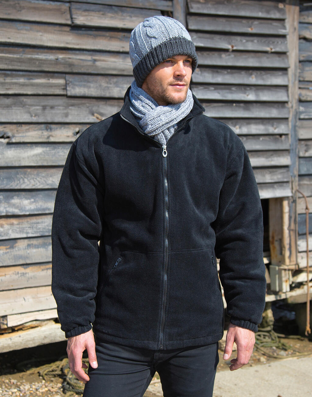  Core Polartherm™ Quilted Winter Fleece in Farbe Black