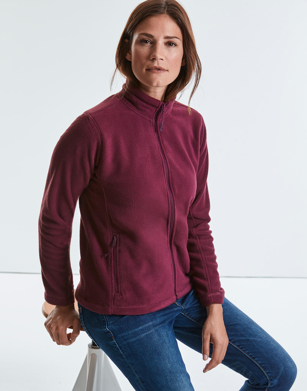  Ladies' Full Zip Outdoor Fleece in Farbe Black