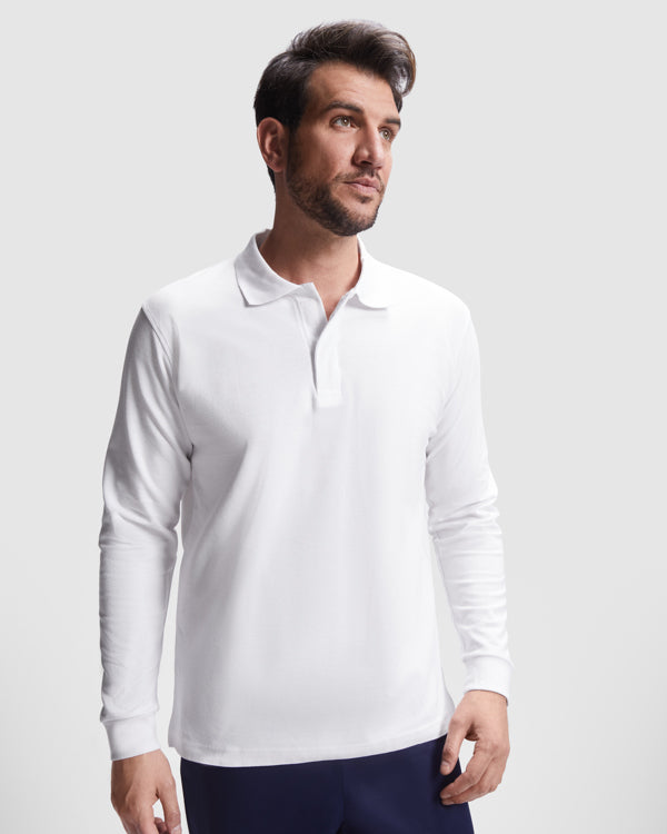 Langärmeliges Poloshirt Rover  in Farbe White