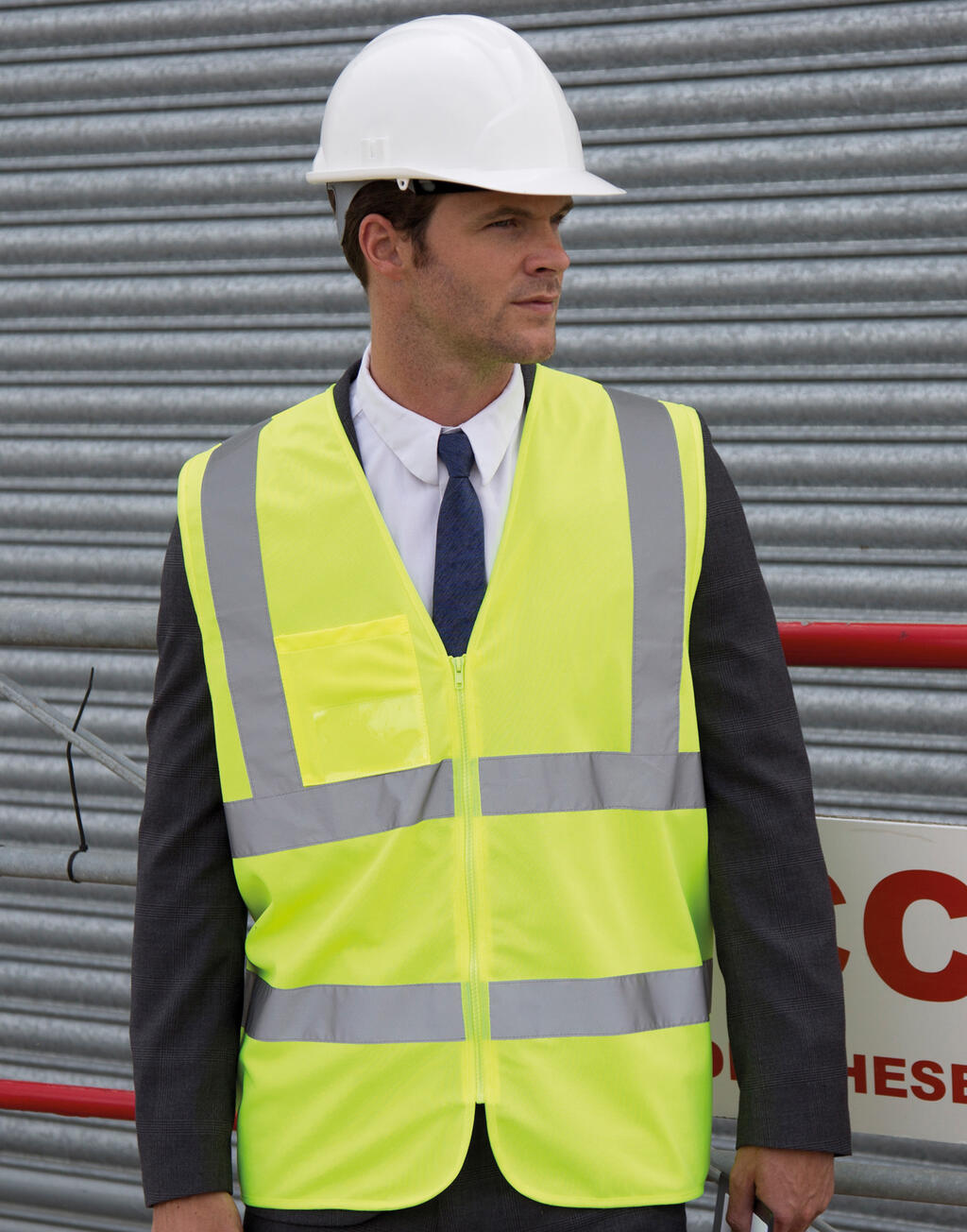  Zip I.D Safety Tabard in Farbe Fluorescent Orange