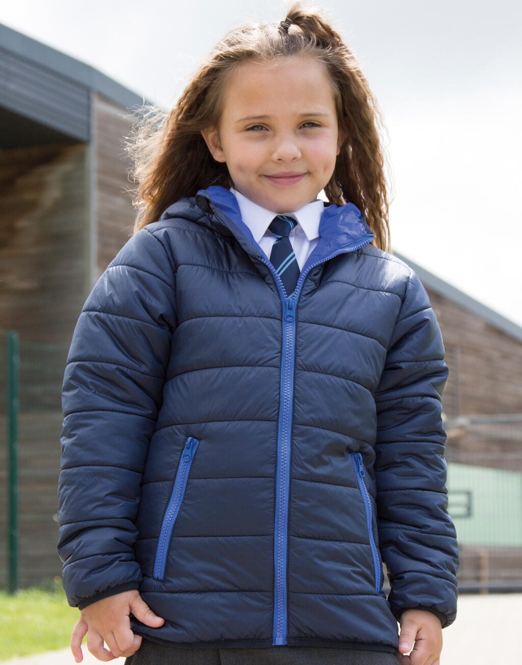  Junior/Youth Soft Padded Jacket in Farbe Black