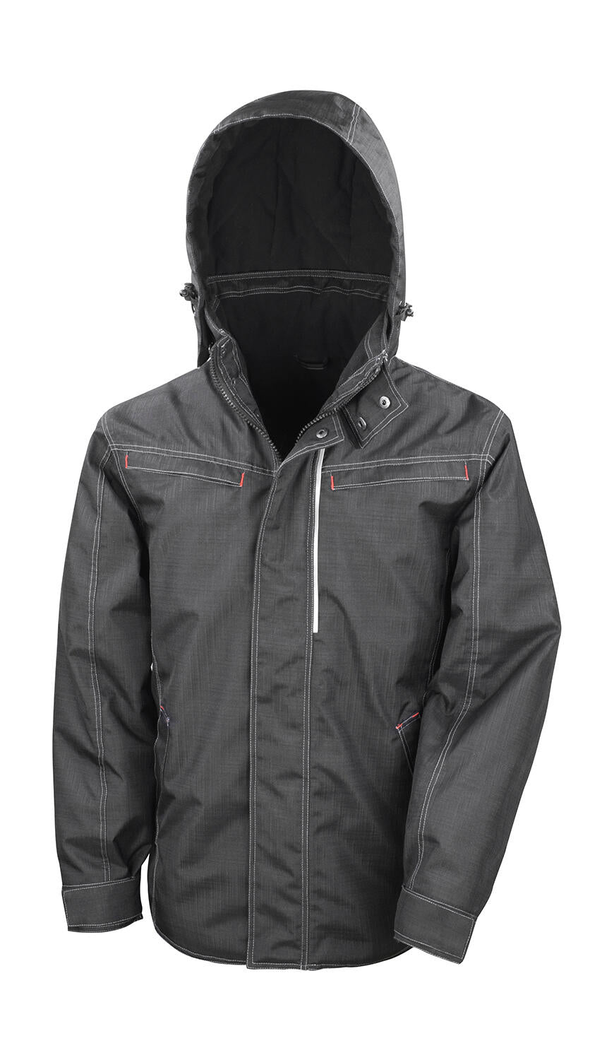 Denim Texture Rugged Jacket in Farbe Black