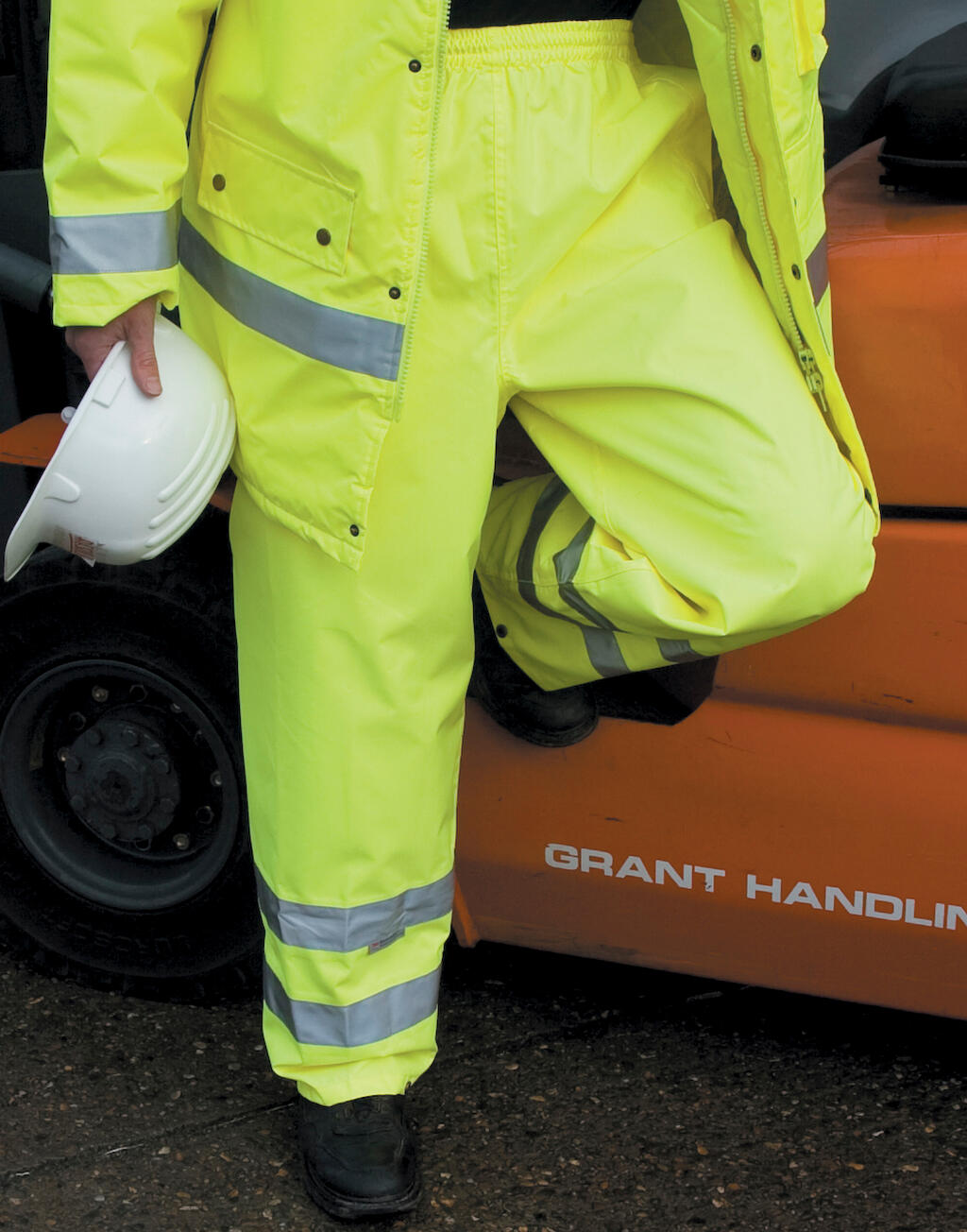  High Profile Rain Trousers in Farbe Fluorescent Orange