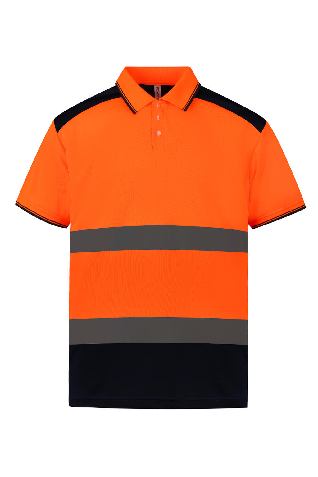  Fluo 2-Tone Polo in Farbe Fluo Orange/Navy 