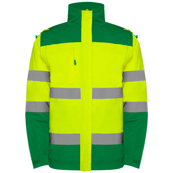 Hochsichtbarer Parka Epsylon  in Farbe Garden Green/Fluor Yellow