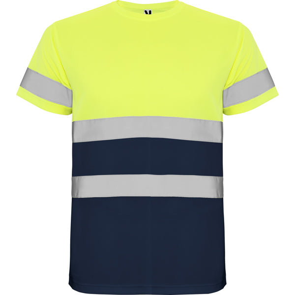 Hochsichtbares T-Shirt Delta Navy Blue/Fluor Yellow in Farbe Navy/Fluor Yellow