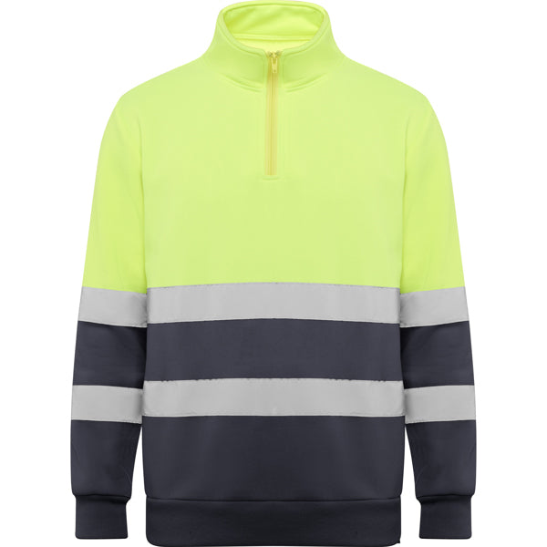 Hochsichtbarer Pullover Spica  in Farbe Lead/Fluor Yellow