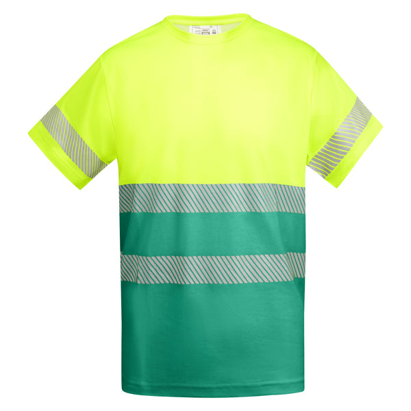 Hochsichtbares T-Shirt Tauri  in Farbe Garden Green/Fluor Yellow