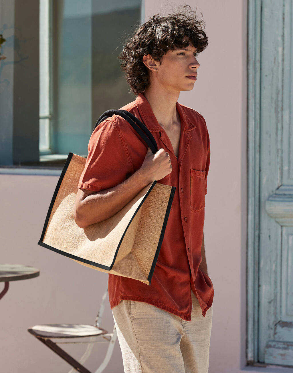 Natural Starched Jute Classic Shopper - ShirtStore