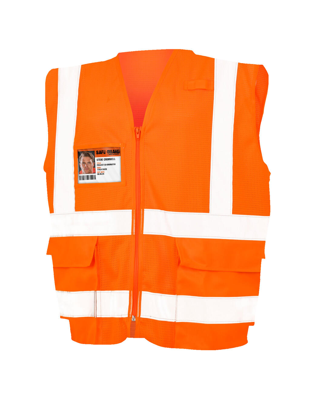  Executive Cool Mesh Safety Vest in Farbe Fluorescent Orange