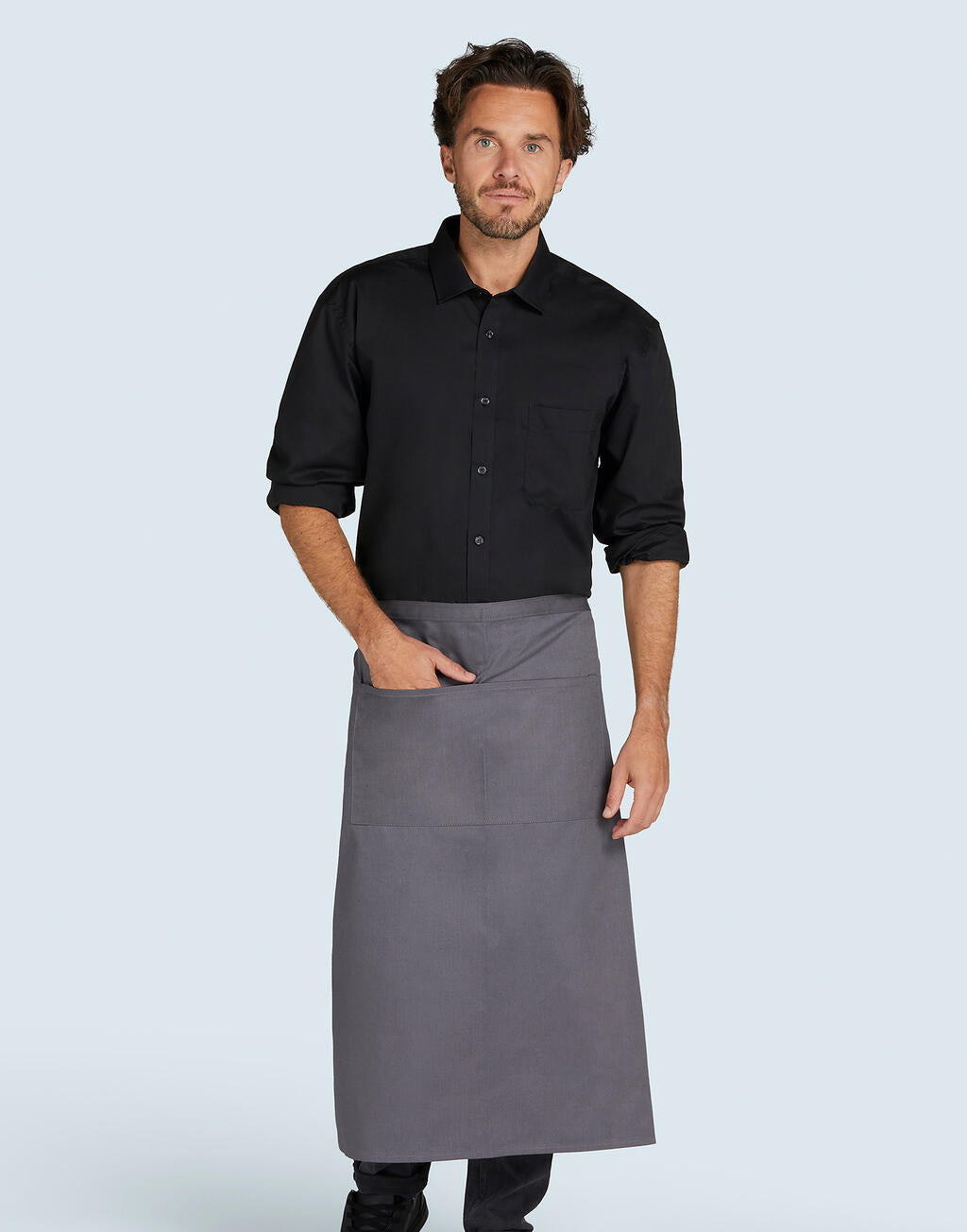 ROME - Medium Length Bistro Apron with Pocket - ShirtStore