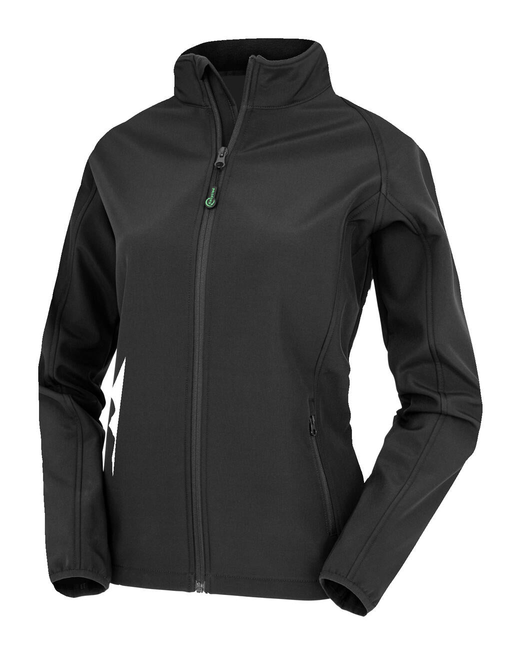  Women's Recycled 2-Layer Printable Softshell Jkt in Farbe Black
