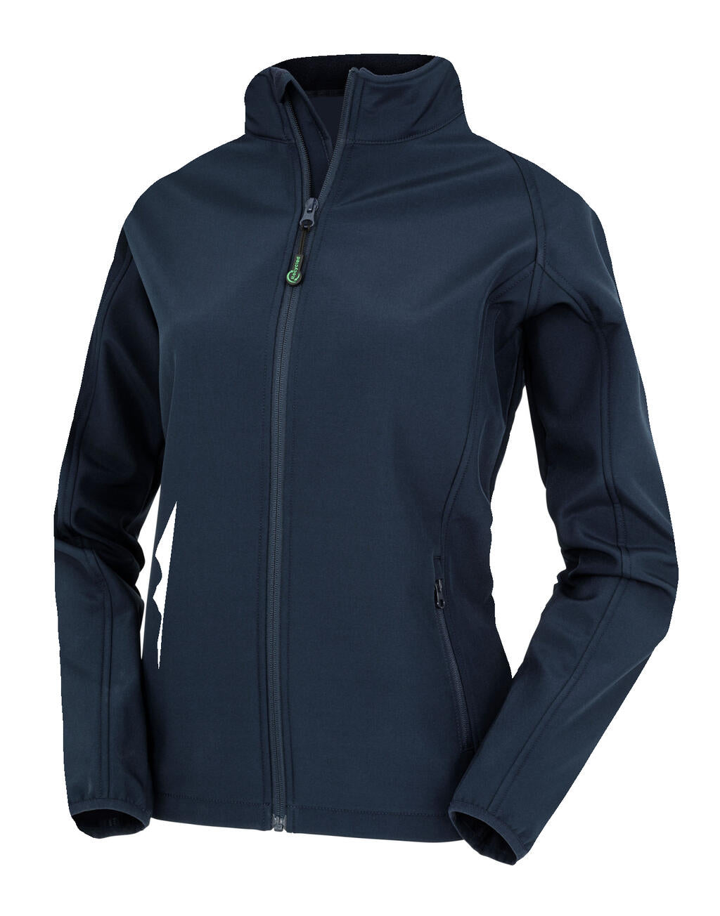  Women's Recycled 2-Layer Printable Softshell Jkt in Farbe Navy