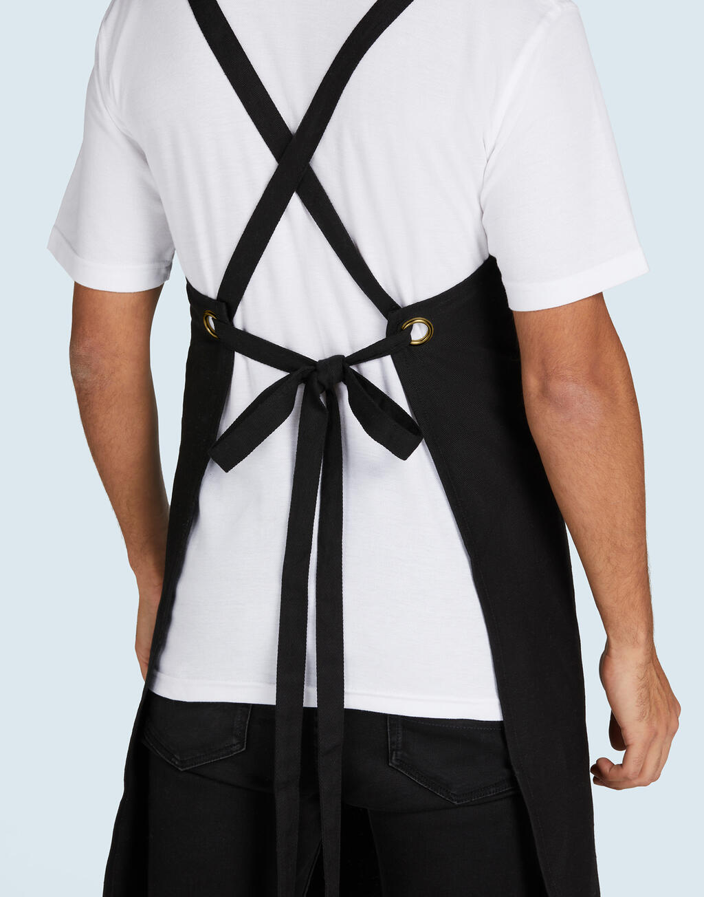 PROVENCE - Crossover Eyelets Bib Apron with Pocket - ShirtStore