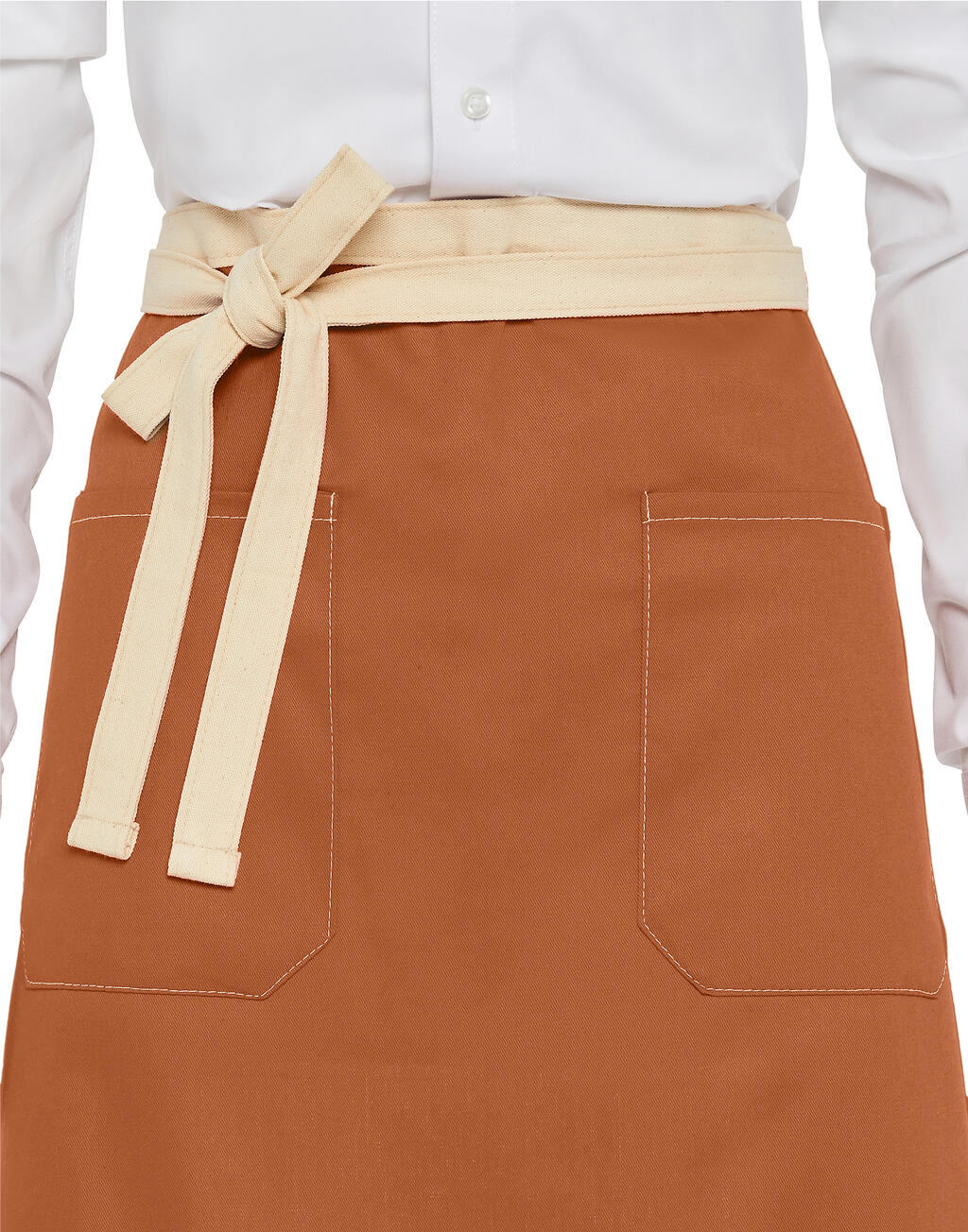 SANTORINI - Contrasted Bistro Apron with Pocket - ShirtStore