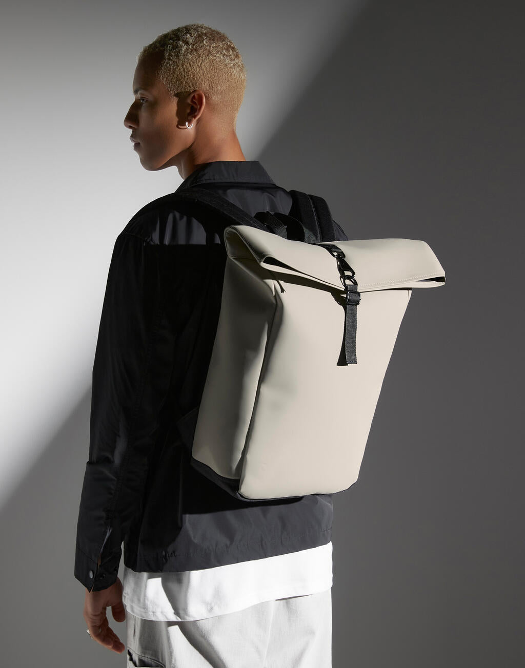 Matte PU Rolltop Backpack - ShirtStore