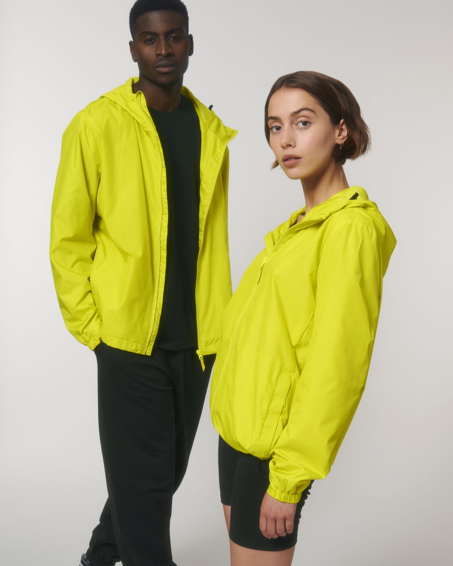 Non Padded Jacket Commuter in Farbe Lime Flash