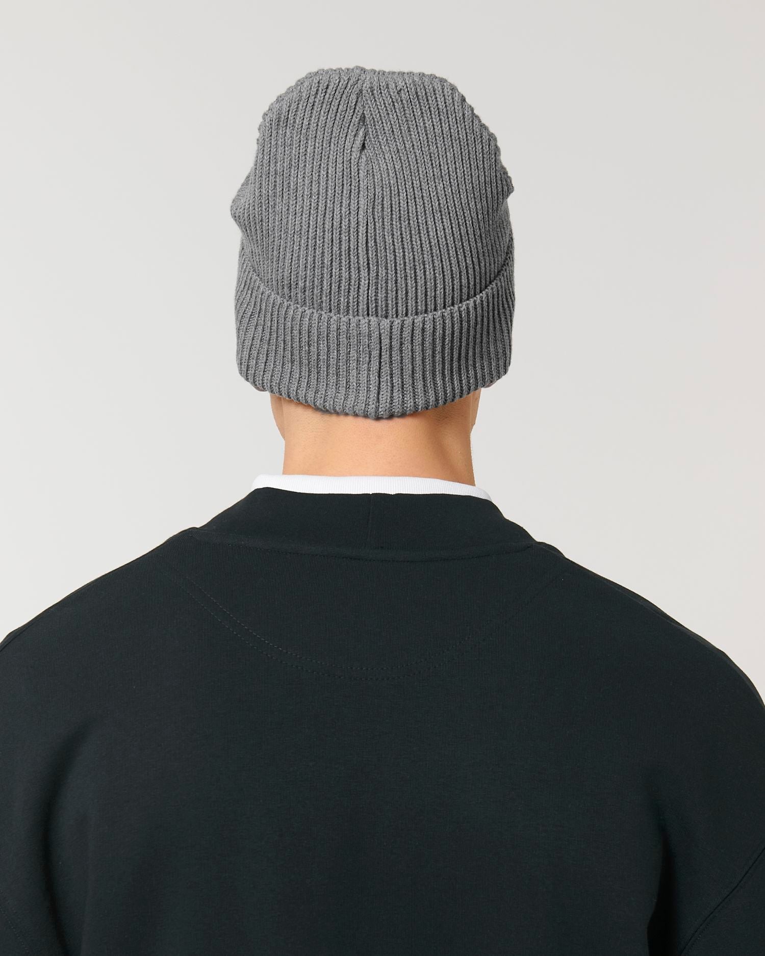  Fisherman Beanie in Farbe Mid Heather Grey