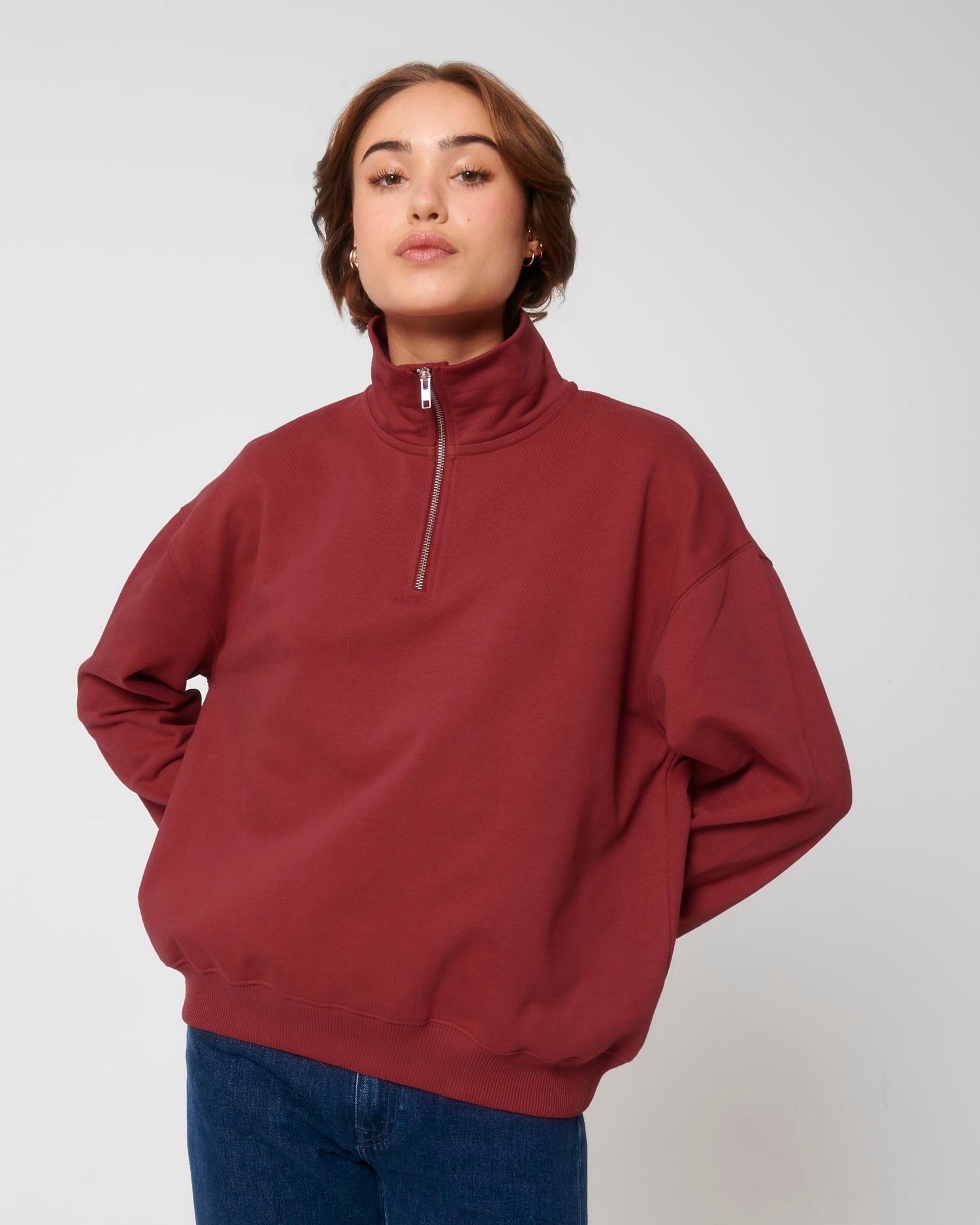 Crew neck sweatshirts Miller Dry in Farbe Red Earth