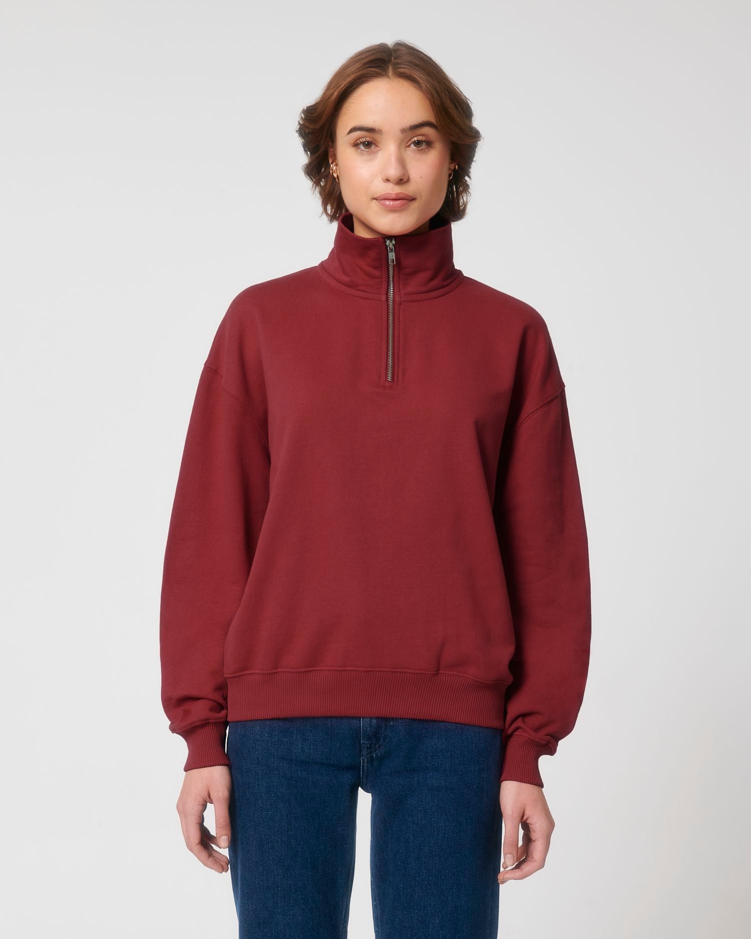 Crew neck sweatshirts Miller Dry in Farbe Red Earth