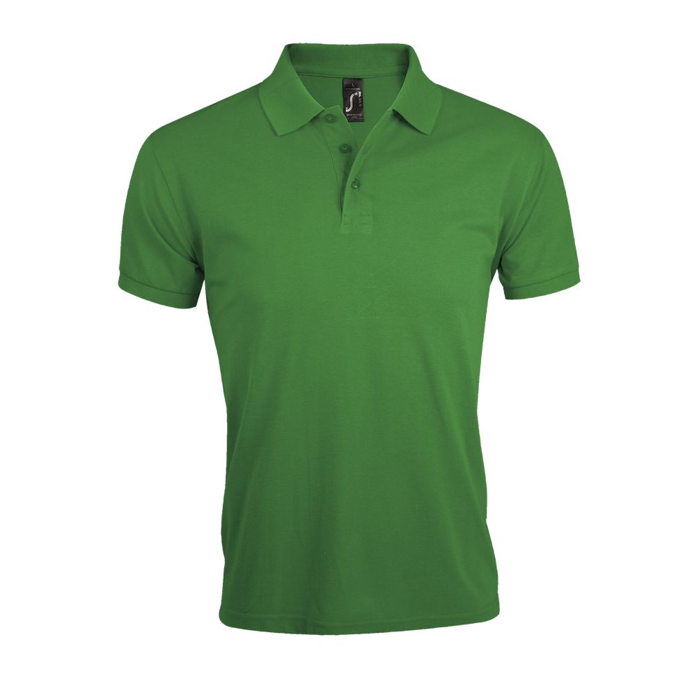 Prime Men Herren Polycotton Poloshirt Kurzarm in Farbe Kelly green