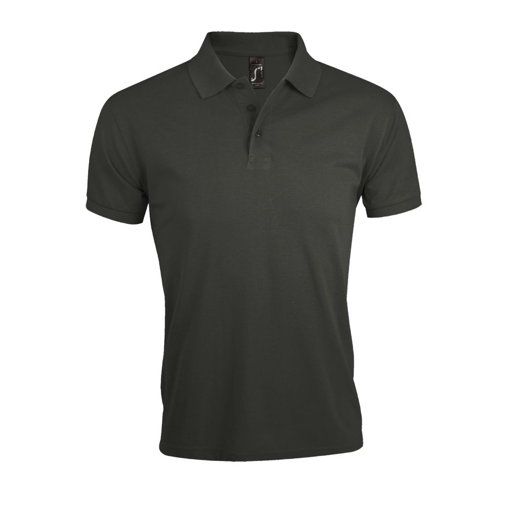 Prime Men Herren Polycotton Poloshirt Kurzarm in Farbe Dark grey