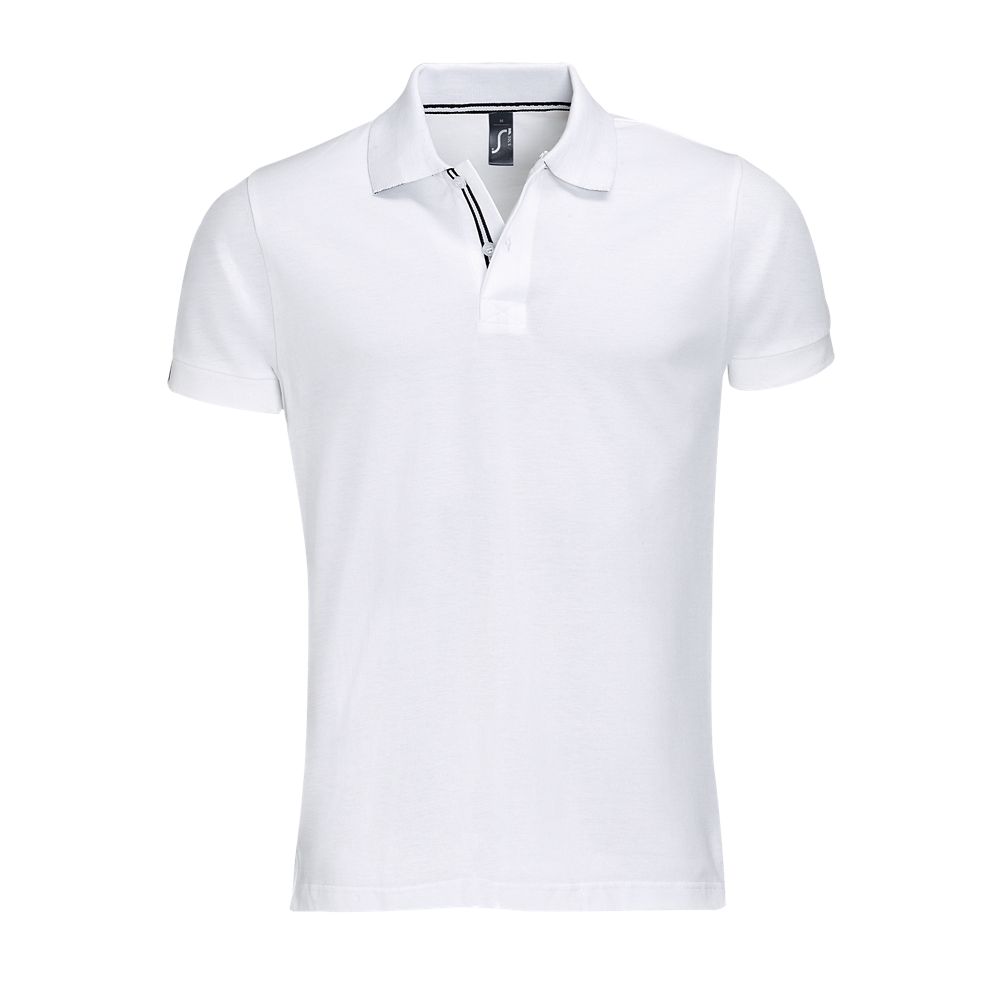 Patriot Herren Poloshirt Kurzarm in Farbe White / Black